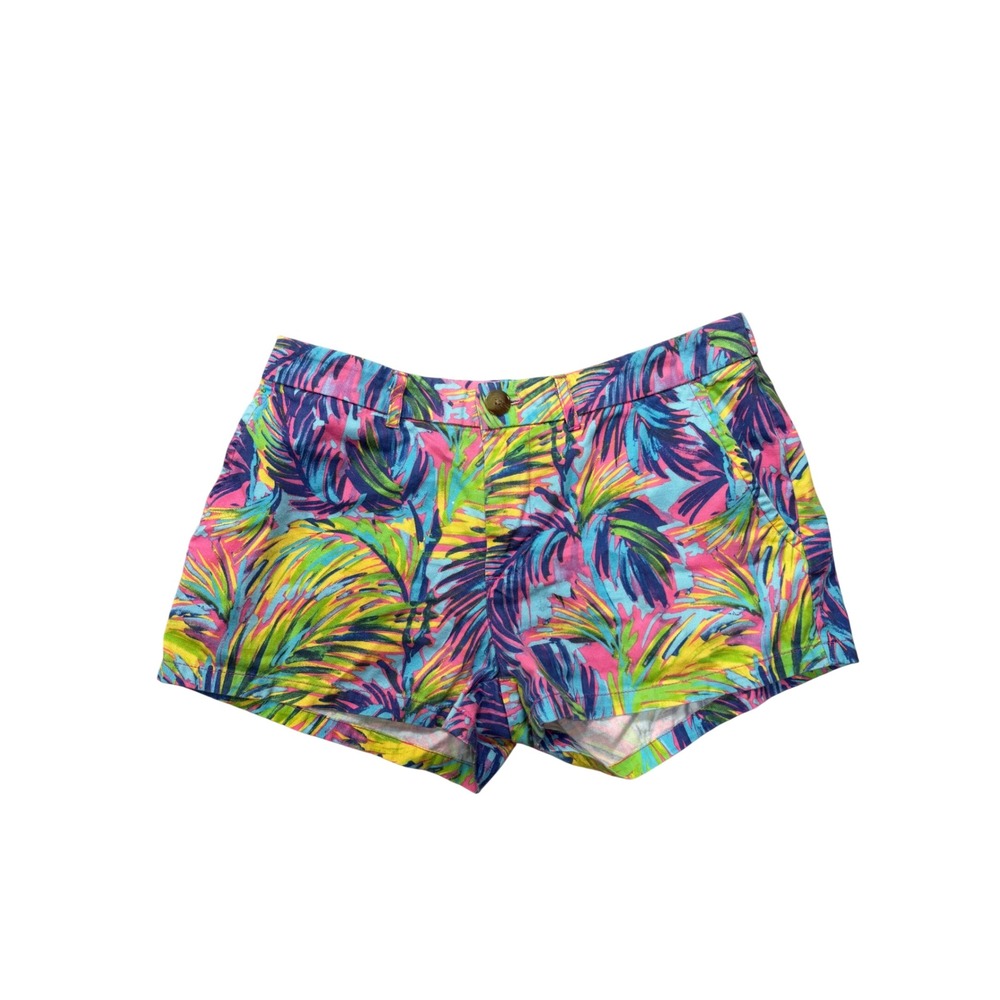 Chubbies Shorts Size Women's M Tropical Palm Leaf Print Multi Color Cotton USA